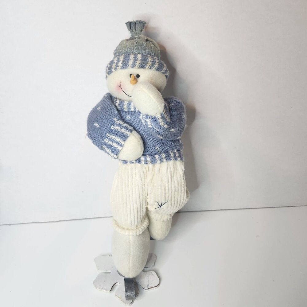 Snowman Ice Skating Bendable Legs